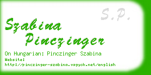 szabina pinczinger business card